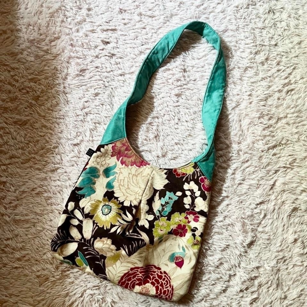 Floral Retro Hippie Boho Patchouli Crossbody Oversized Sling Bag Earthy Granola
